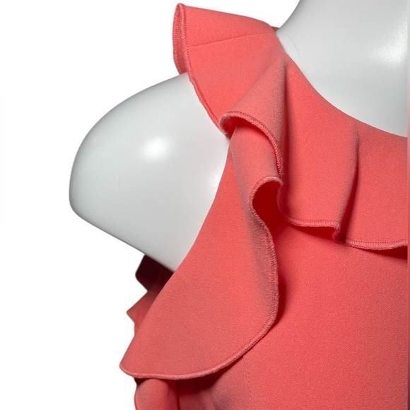 Tommy Hilfiger ruffled coral sleeveless dress sz 10 - Picture 2 of 9